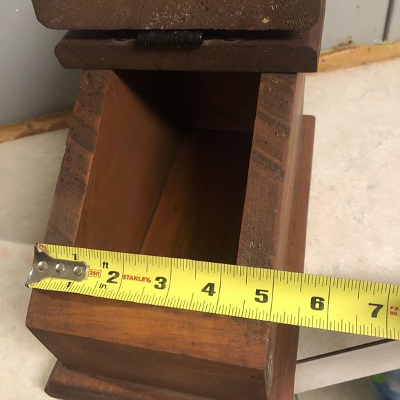 Antique /Vintage Wooden Recipe Box Card  COUNTRYSIDE Pioneer, organizer 11x6.5 - Picture 13 of 16